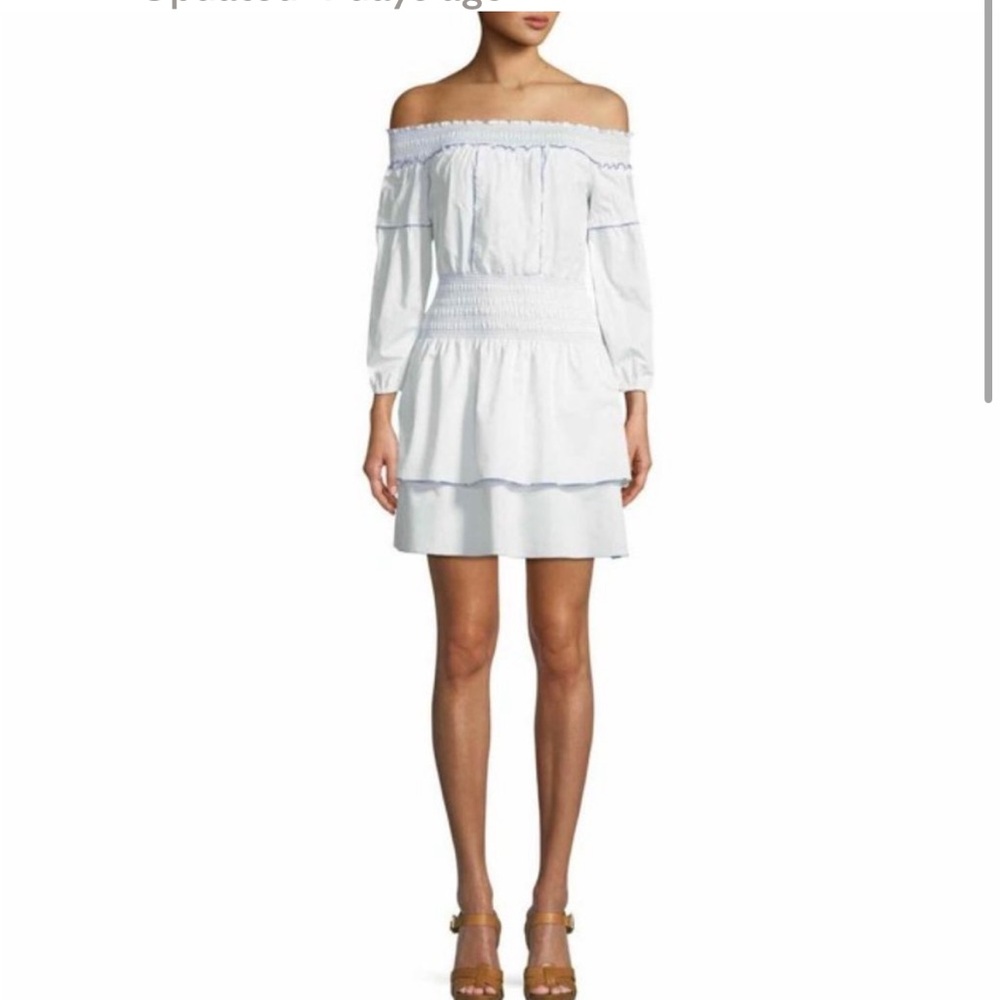 Parker Off the Shoulders White Kara Dress || NWOT